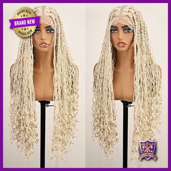 30 Inch Full Lace Synthetic Wig Knotless Braided With Baby Hair main image 5